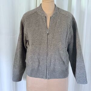 Zara Women's Gray Zip-Up Cardigan